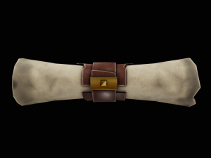 stylized scroll - tutorial included Modello 3D