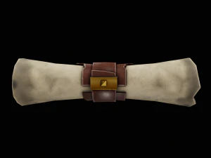 stylized scroll - tutorial included 3D Model