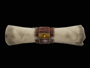 stylized scroll - tutorial included Modello 3D
