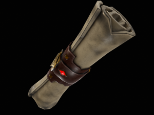 stylized scroll - tutorial included Modello 3D