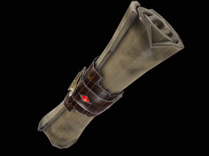 stylized scroll - tutorial included Modello 3D