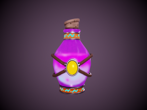stylized magic potion - tutorial included 3D Модель