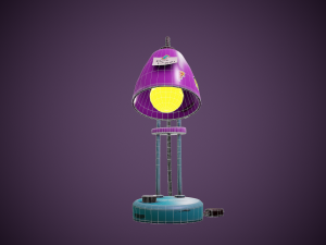 stylized desk lamp - tutorial included 3D Модель