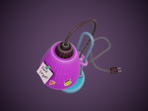 stylized desk lamp - tutorial included 3D Модель