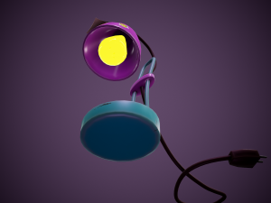 stylized desk lamp - tutorial included 3D Модель