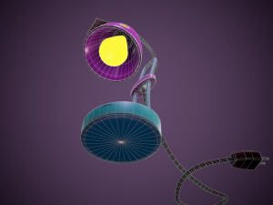 stylized desk lamp - tutorial included 3D Модель