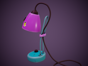 stylized desk lamp - tutorial included 3D Модель