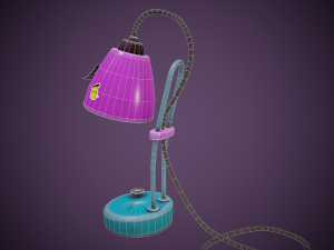 stylized desk lamp - tutorial included 3D Модель