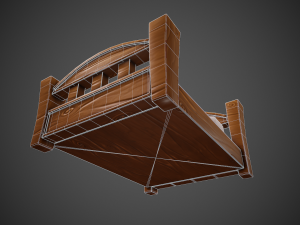 stylized bed - tutorial included Modelo 3D