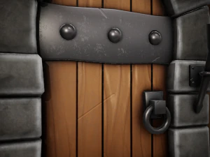 stylized castle door - tutorial included 3D Model