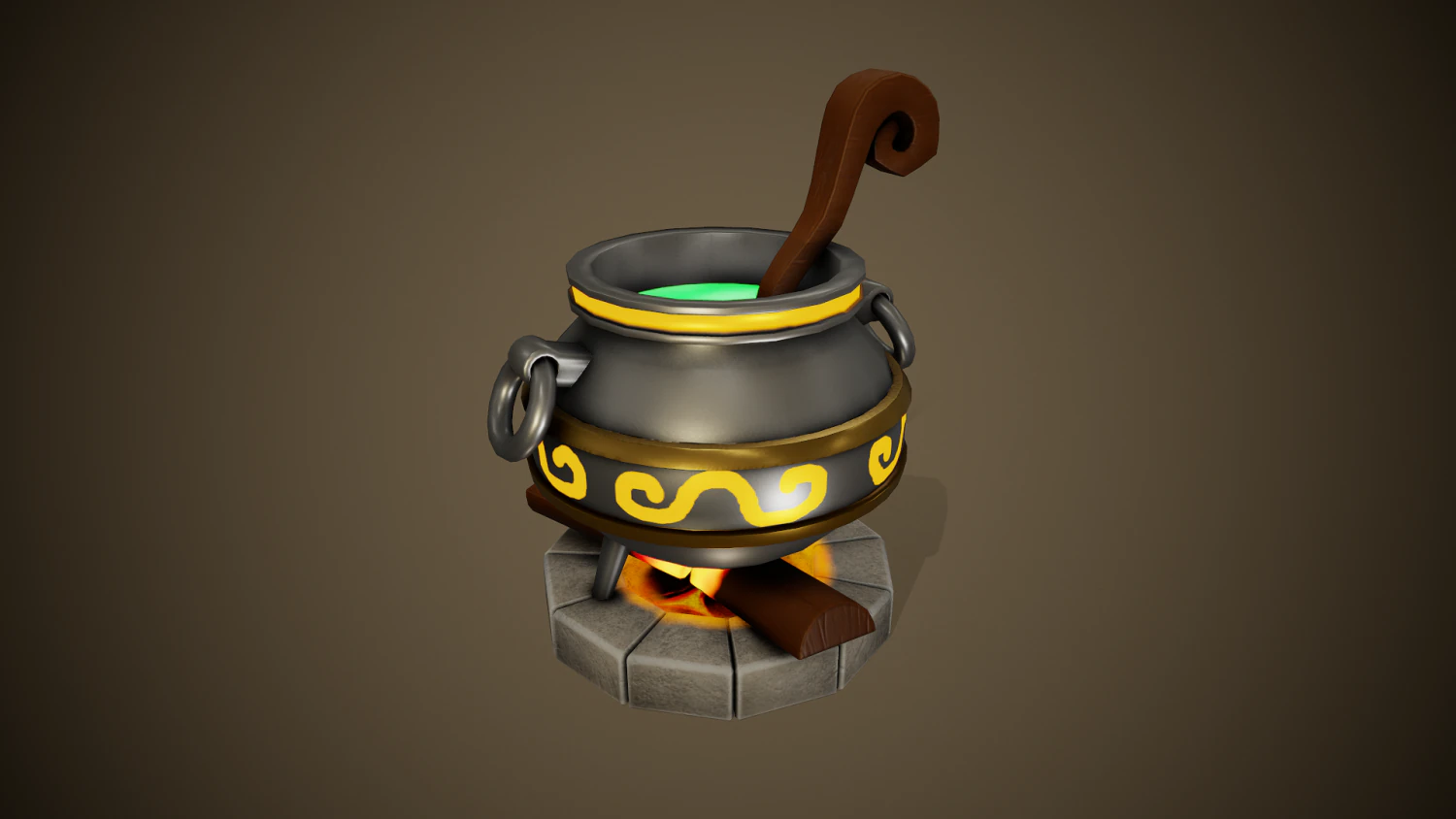 стилізований котел - підручник включено 3D Модель .c4d .max .obj .3ds .fbx .stl .blend 