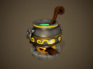 стилизованный котел &mdash; обучение включено 3D Модель