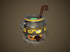 стилізований котел - підручник включено 3D Модель