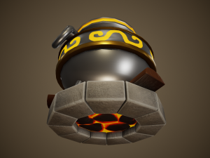 stylized cauldron - tutorial included 3D-Modell