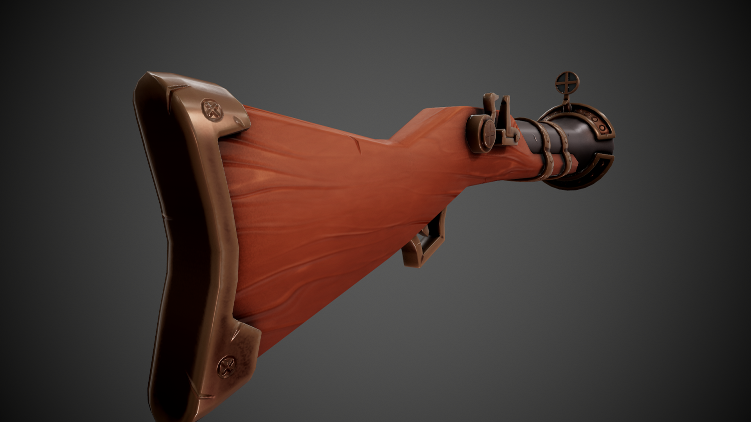 Included model. Stylized Gun.