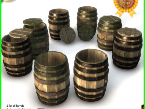 barrel pbr 3D Model