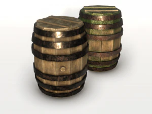 barrel pbr 3D Model