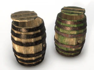 barrel pbr 3D Model
