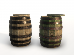 barrel pbr 3Dモデル