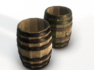 barrel pbr 3Dモデル