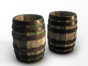 barrel pbr 3D Model