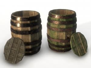 barrel pbr 3Dモデル