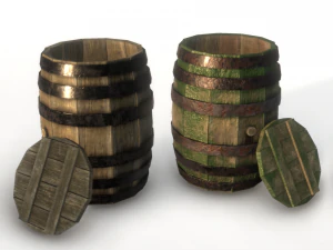 barrel pbr 3D Model