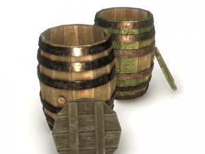 barrel pbr 3D Model