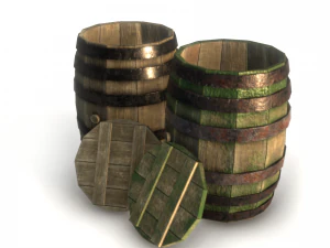 barrel pbr 3D Model