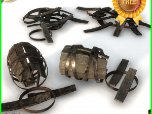 barrel rubble 3D-Modell
