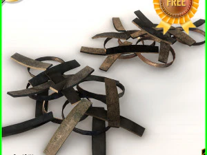 バレルが壊れた 3Dモデル