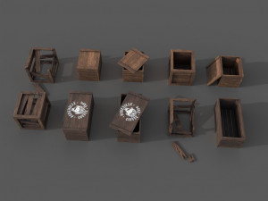 crates without lod 3D Model