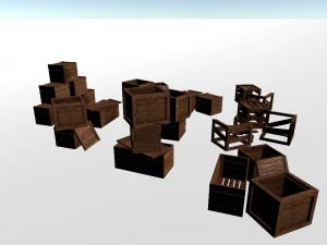 crates pack 3D Model