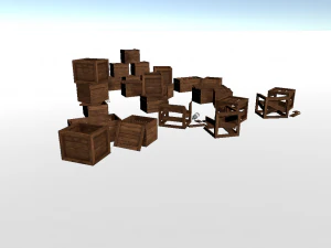 crates pack 3D Model