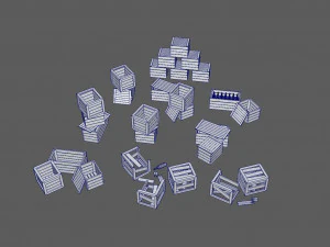 crates pack 3D Model