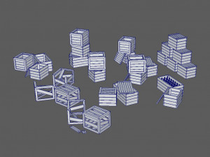 crates pack 3Dモデル