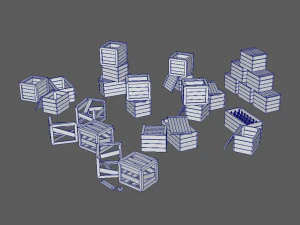 crates pack 3D Model