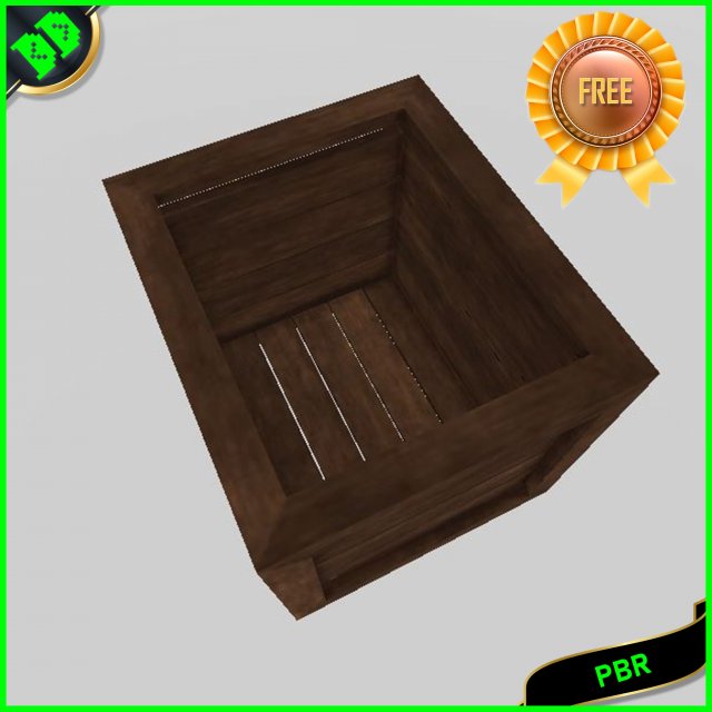 crate 3D Model .c4d .max .obj .3ds .fbx .stl .blend 