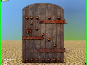 old wooden door 3D Model
