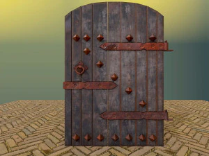 old wooden door 3D Model
