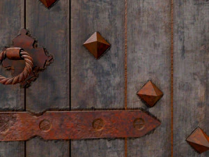 old wooden door 3D Model