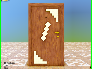 simple door 3D Модель