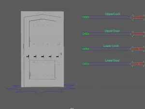 分割ドア 3Dモデル