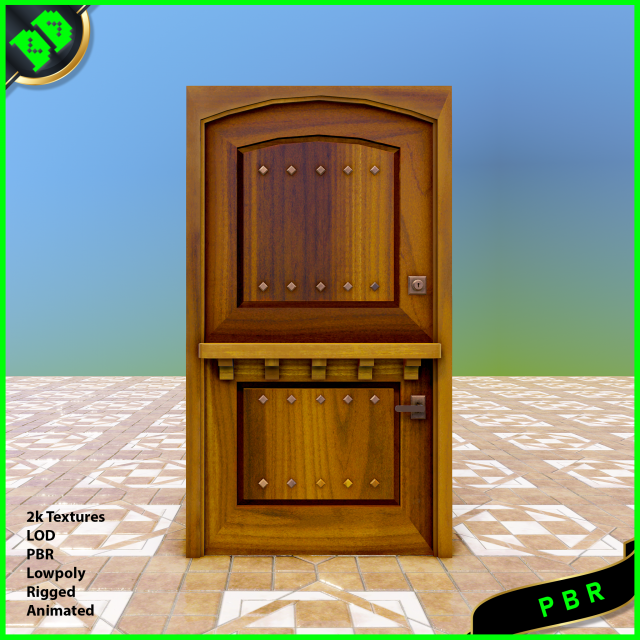 split door 3D Модель .c4d .max .obj .3ds .fbx .stl .blend 