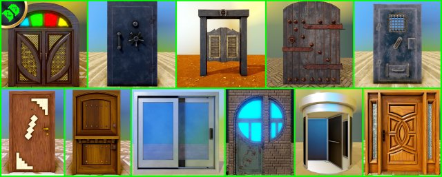 door pack 3Dモデル .c4d .max .obj .3ds .fbx .stl .blend 