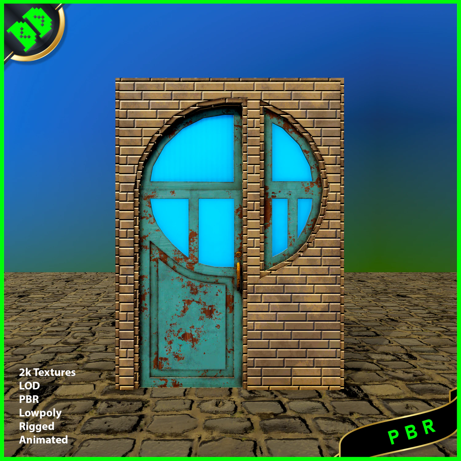 unique door 3D Model .c4d .max .obj .3ds .fbx .stl .blend 
