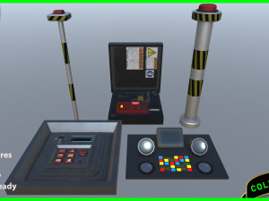 sci fi buttons levers and gears vol 1 3D 模型
