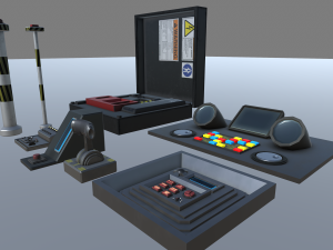 sci fi buttons levers and gears vol 1 Modelo 3D