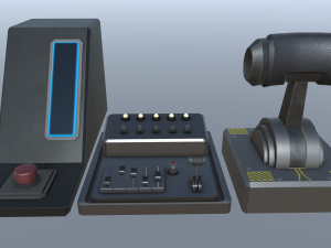 sci fi buttons levers and gears vol 1 Modelo 3D