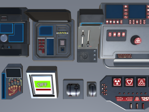 sci fi buttons levers and gears vol 2 3D-Modell